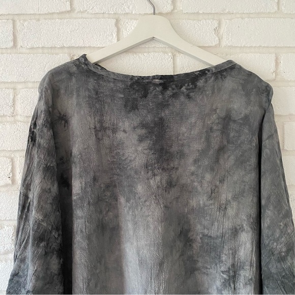Oh My Gauze Lorraine Gray Tie Dye Top Shirt Blouse Women’s One Size - Picture 7 of 12